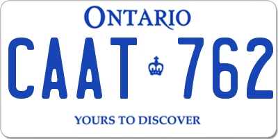 ON license plate CAAT762