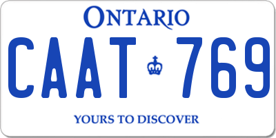 ON license plate CAAT769