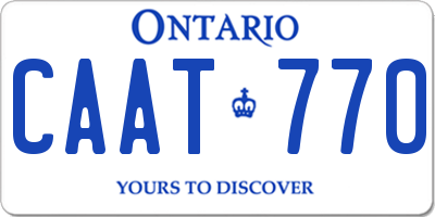 ON license plate CAAT770