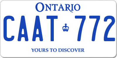 ON license plate CAAT772