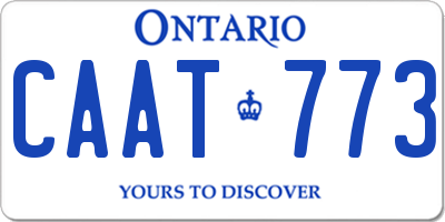 ON license plate CAAT773