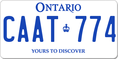 ON license plate CAAT774