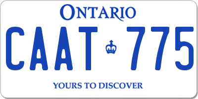 ON license plate CAAT775