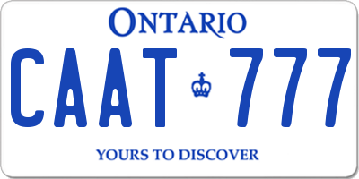 ON license plate CAAT777