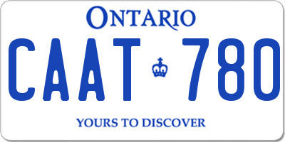 ON license plate CAAT780