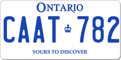 ON license plate CAAT782