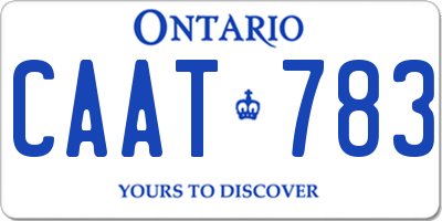 ON license plate CAAT783