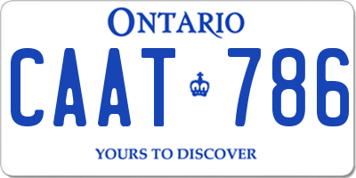 ON license plate CAAT786