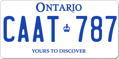 ON license plate CAAT787