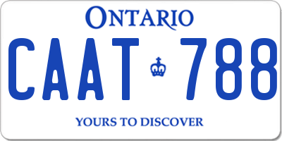 ON license plate CAAT788