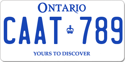 ON license plate CAAT789