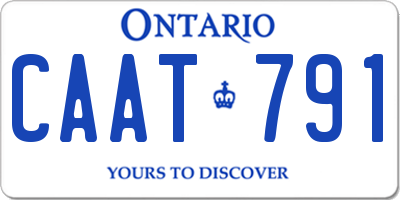 ON license plate CAAT791