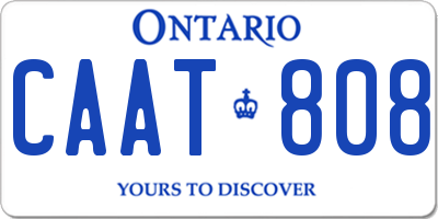 ON license plate CAAT808