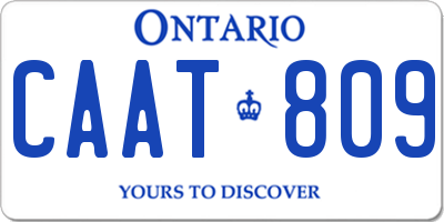 ON license plate CAAT809