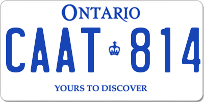 ON license plate CAAT814