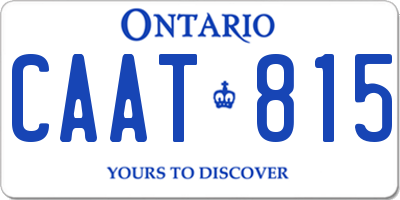 ON license plate CAAT815