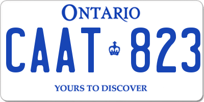 ON license plate CAAT823