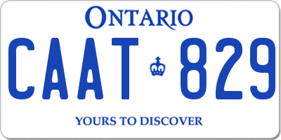 ON license plate CAAT829