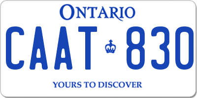 ON license plate CAAT830