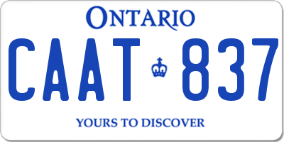 ON license plate CAAT837