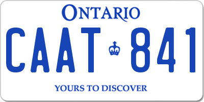 ON license plate CAAT841