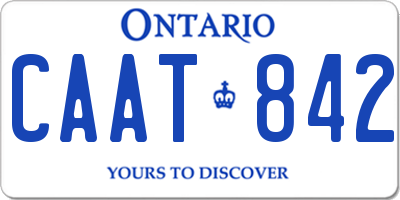 ON license plate CAAT842