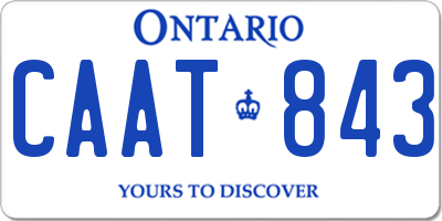 ON license plate CAAT843