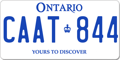 ON license plate CAAT844