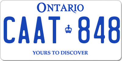 ON license plate CAAT848