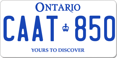 ON license plate CAAT850