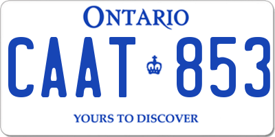 ON license plate CAAT853