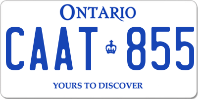 ON license plate CAAT855