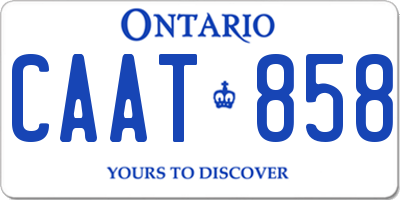 ON license plate CAAT858