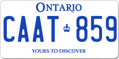 ON license plate CAAT859