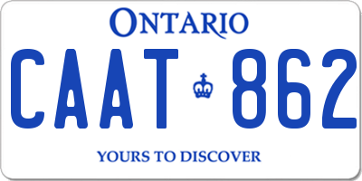 ON license plate CAAT862