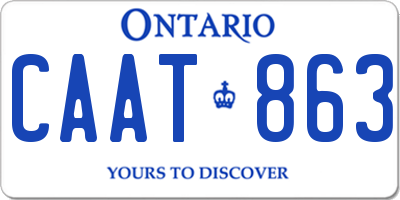 ON license plate CAAT863