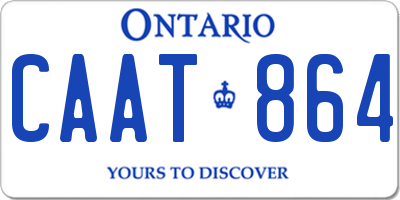 ON license plate CAAT864