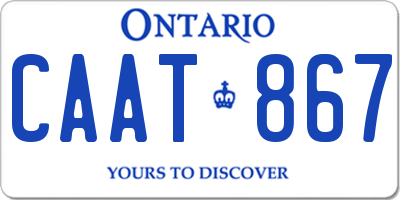 ON license plate CAAT867