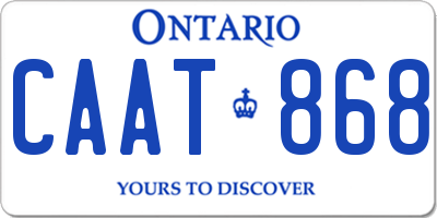 ON license plate CAAT868