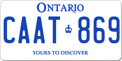 ON license plate CAAT869