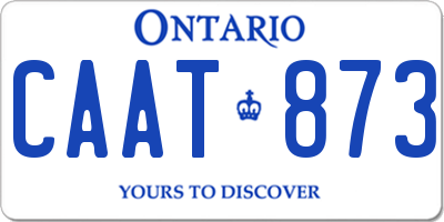 ON license plate CAAT873