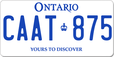 ON license plate CAAT875