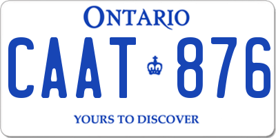 ON license plate CAAT876