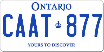 ON license plate CAAT877