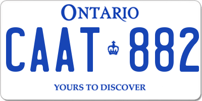 ON license plate CAAT882