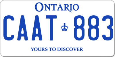 ON license plate CAAT883