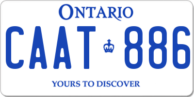 ON license plate CAAT886