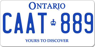 ON license plate CAAT889