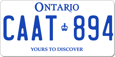 ON license plate CAAT894