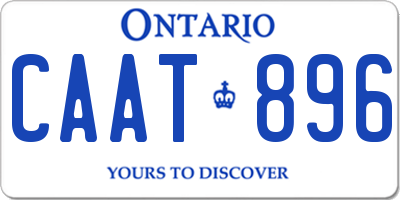 ON license plate CAAT896